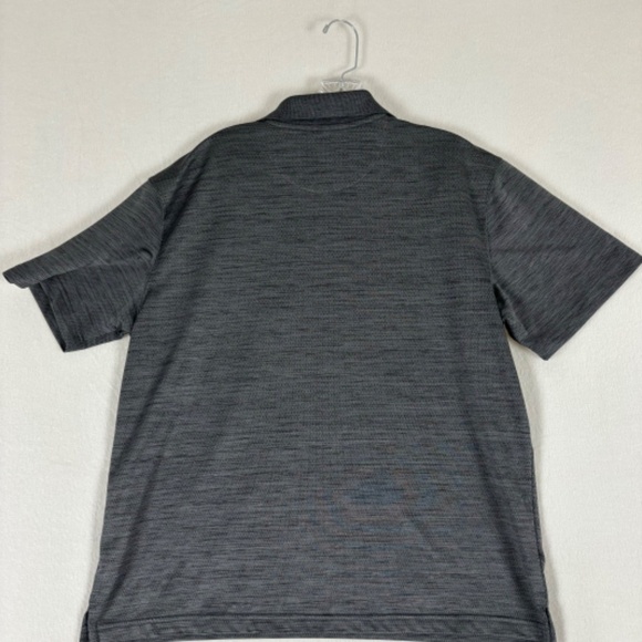 Haggar Cool 18 Marbled Gray Stripes Size L Golf Polo - Picture 5 of 10